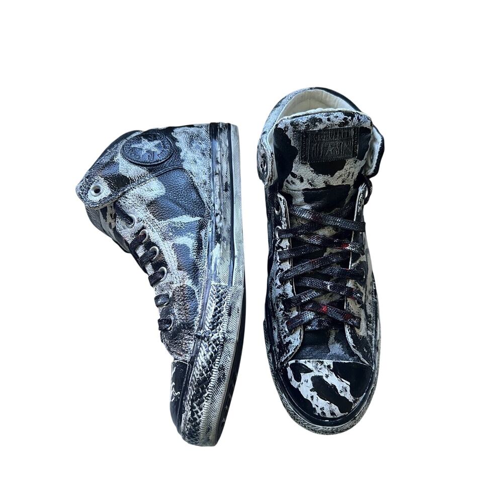 Converse All Star Chuck Taylor’s Lace Up Shoes Custom Design OOAK Mens 10.5